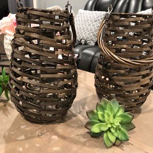 Indoor/outdoor lanterns set of 2